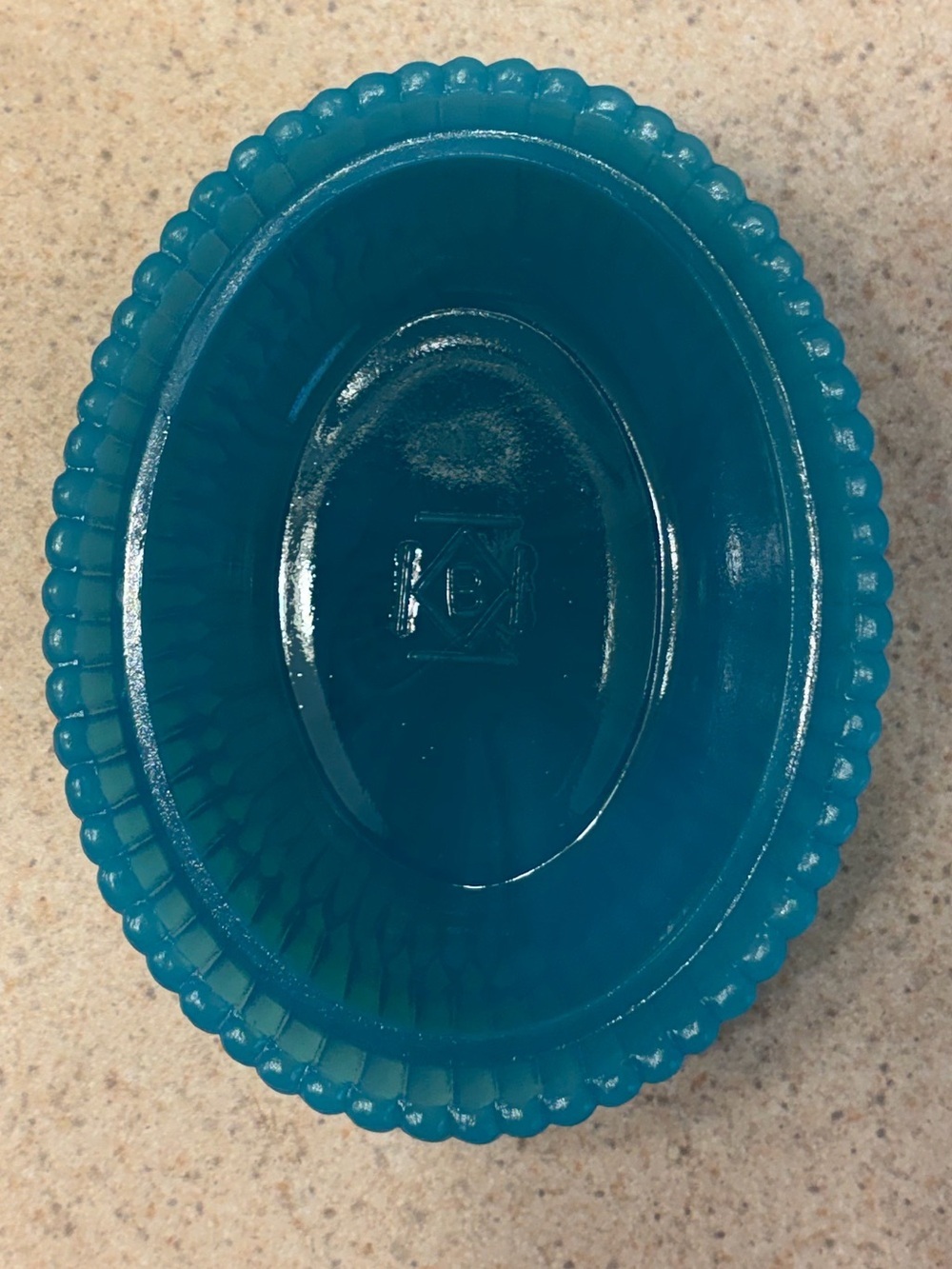 Boyd Blue Vaseline/Uranium Glass Lamb Covered Dish - Picture 10 of 16